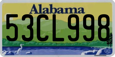 AL license plate 53CL998