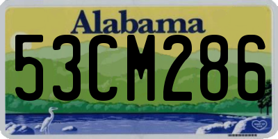 AL license plate 53CM286