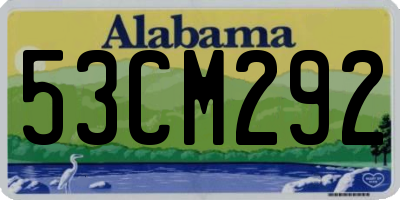AL license plate 53CM292