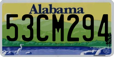 AL license plate 53CM294