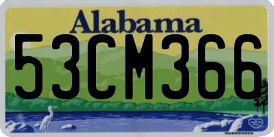 AL license plate 53CM366