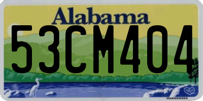 AL license plate 53CM404