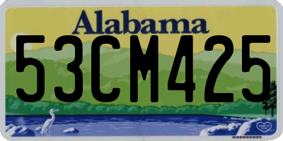 AL license plate 53CM425