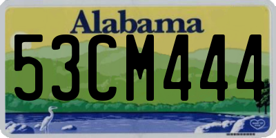 AL license plate 53CM444