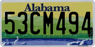 AL license plate 53CM494