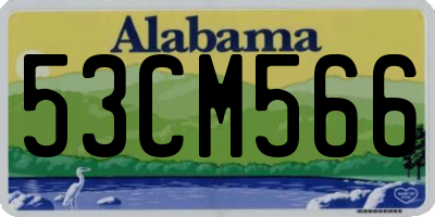 AL license plate 53CM566