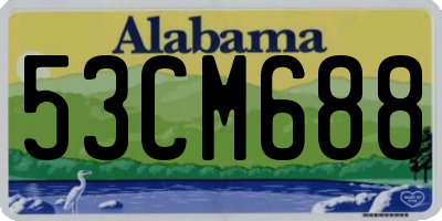 AL license plate 53CM688