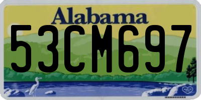 AL license plate 53CM697