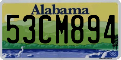 AL license plate 53CM894