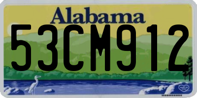 AL license plate 53CM912