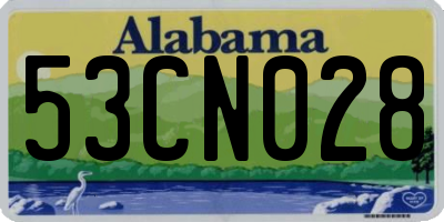 AL license plate 53CN028