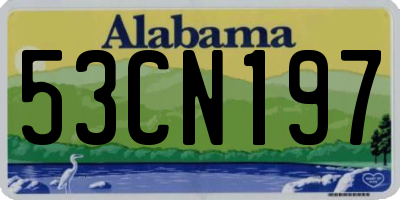 AL license plate 53CN197