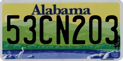 AL license plate 53CN203