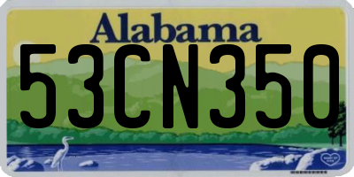 AL license plate 53CN350