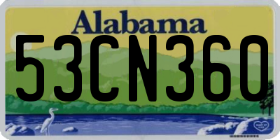 AL license plate 53CN360
