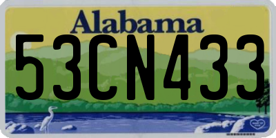 AL license plate 53CN433