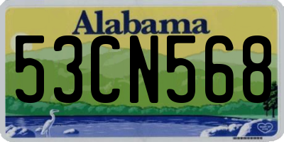 AL license plate 53CN568