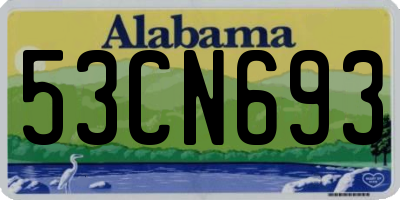 AL license plate 53CN693