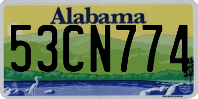 AL license plate 53CN774