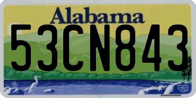 AL license plate 53CN843