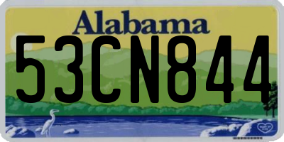 AL license plate 53CN844