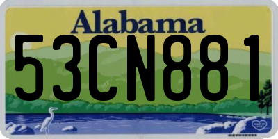 AL license plate 53CN881