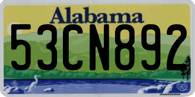 AL license plate 53CN892