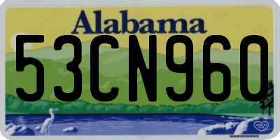 AL license plate 53CN960