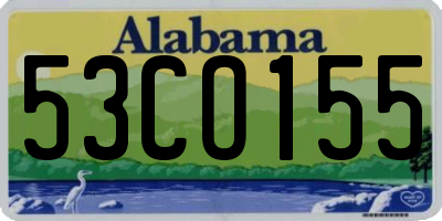 AL license plate 53CO155