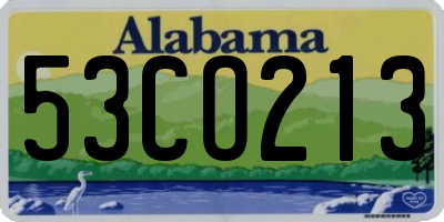 AL license plate 53CO213