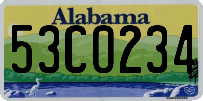 AL license plate 53CO234
