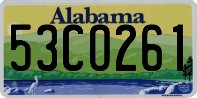 AL license plate 53CO261