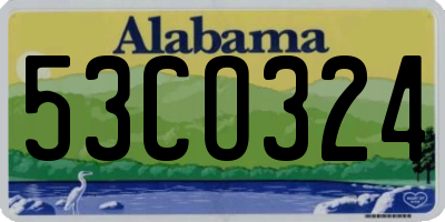 AL license plate 53CO324