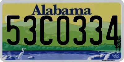 AL license plate 53CO334