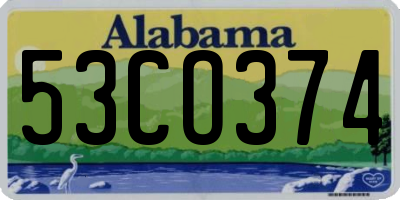 AL license plate 53CO374