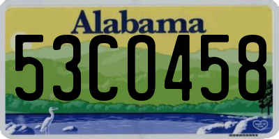 AL license plate 53CO458