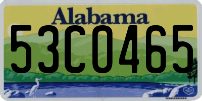 AL license plate 53CO465