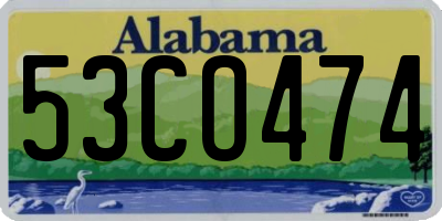 AL license plate 53CO474