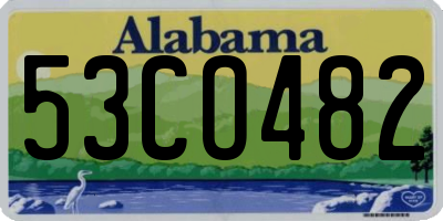 AL license plate 53CO482