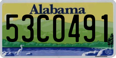 AL license plate 53CO491