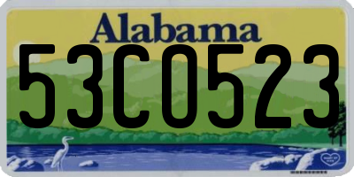 AL license plate 53CO523