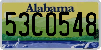 AL license plate 53CO548