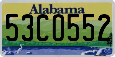 AL license plate 53CO552
