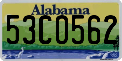 AL license plate 53CO562