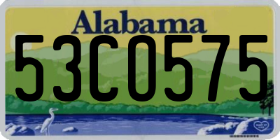 AL license plate 53CO575