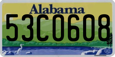 AL license plate 53CO608
