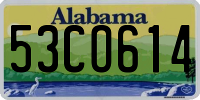 AL license plate 53CO614