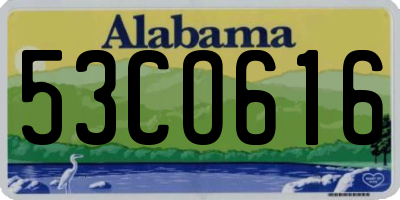 AL license plate 53CO616