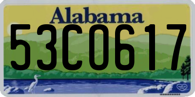 AL license plate 53CO617