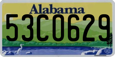 AL license plate 53CO629
